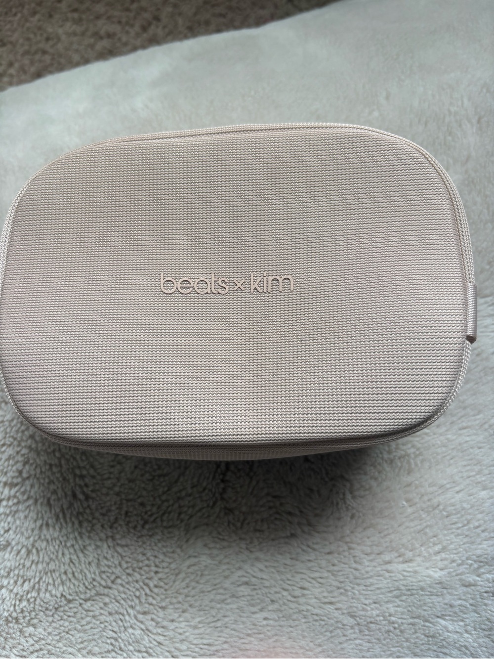 Beats x Kim Travel Carrying Case Beige Nude Pink Protective Storage Case